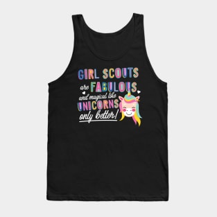 Girl Scouts are like Unicorns Gift Idea Tank Top